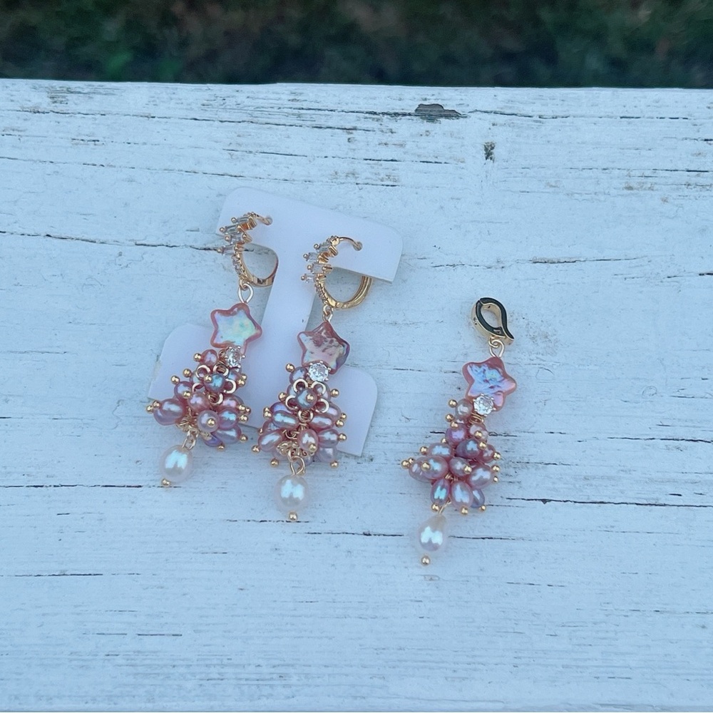 X’mas 03 Handmade Freshwater Baroque Pearl X’mas Tree Earrings and Pendant Set - Picture 6 of 8